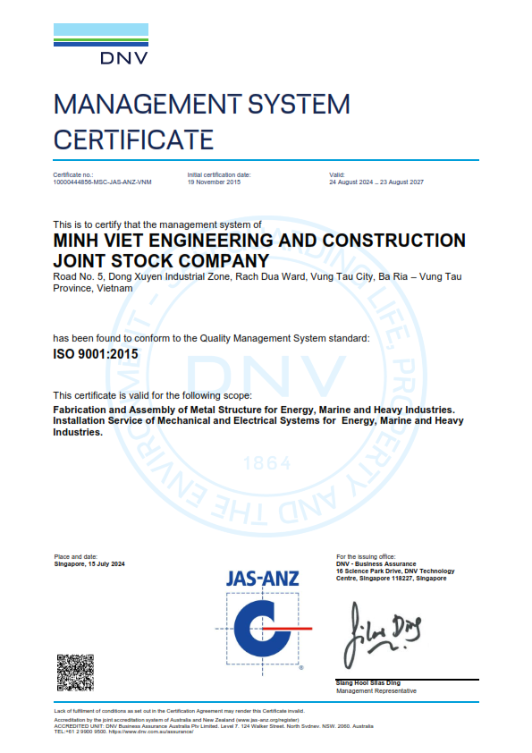 ISO 9001 Certificate